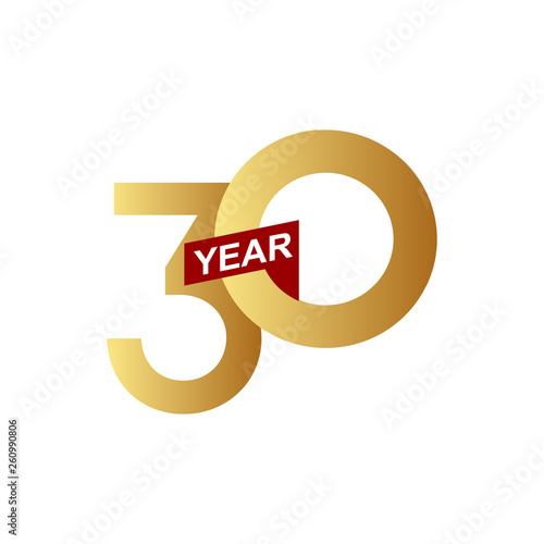 30 Years Anniversary Vector Template Design Illustration