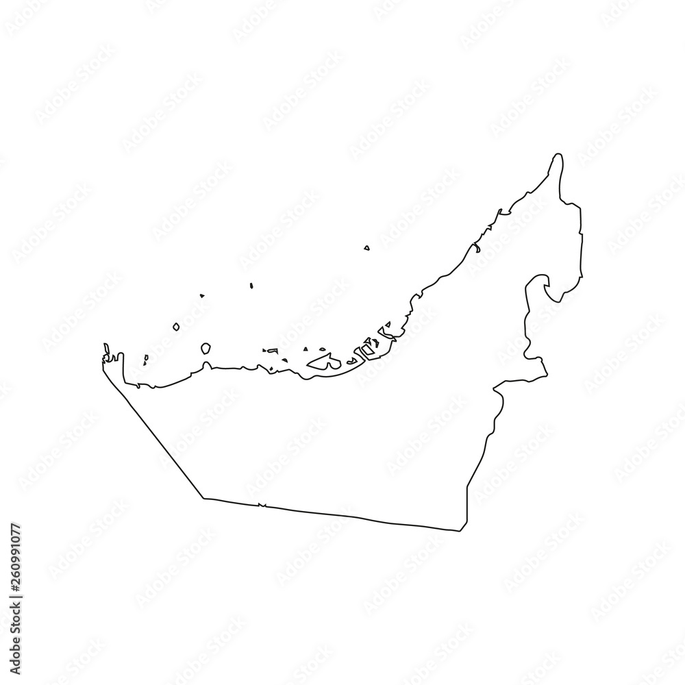 map-of-united-arab-emirates-icon-outline-illustration-of-map-of-united