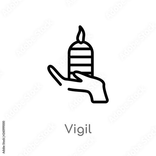 Φωτογραφία outline vigil vector icon