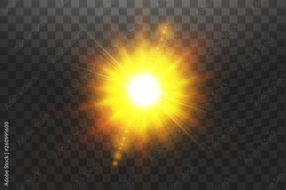 Vector transparent sunlight special lens flare light effect. Sun isolated on transparent background. Glow light effect Vector transparent sunlight special lens flare light effect. Sun isolated on transparent background. Glow light effect