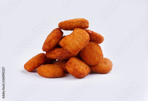 nuggets on white background