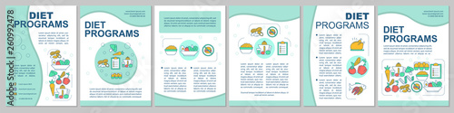 Healthy nutrition brochure template layout