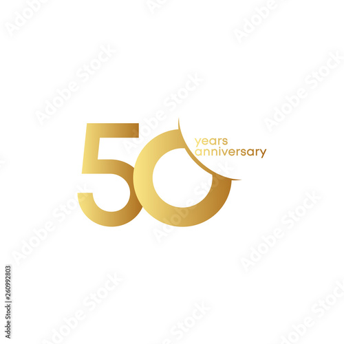 50 Years Anniversary Vector Template Design Illustration