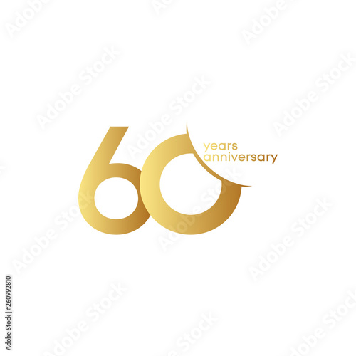 60 Years Anniversary Vector Template Design Illustration