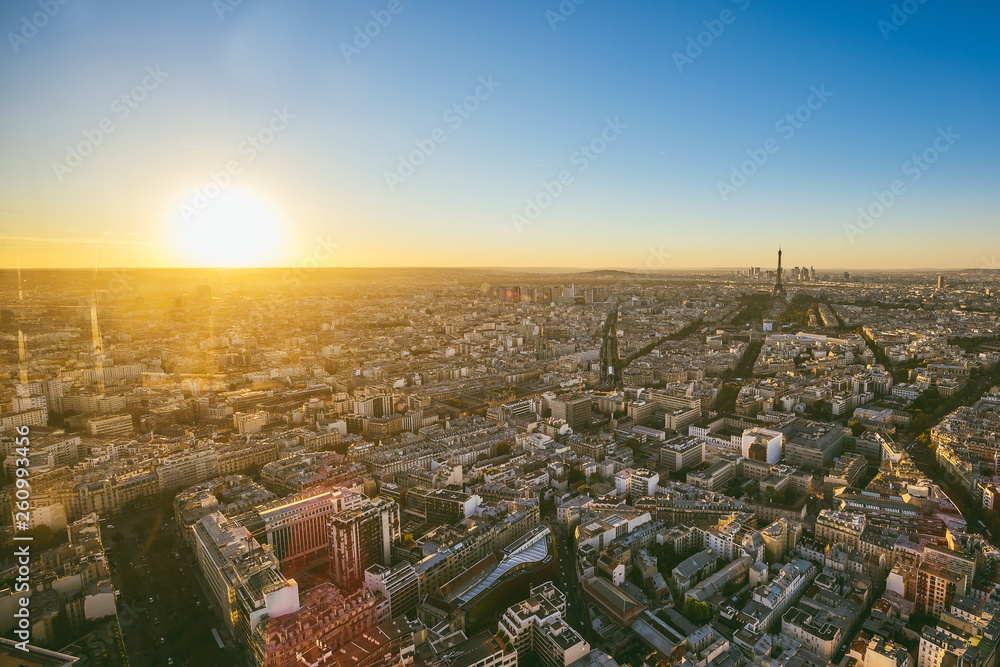 Paris, Eiffel tower at evening, France, Europe Paris, Eiffel tower at evening, France, Europe