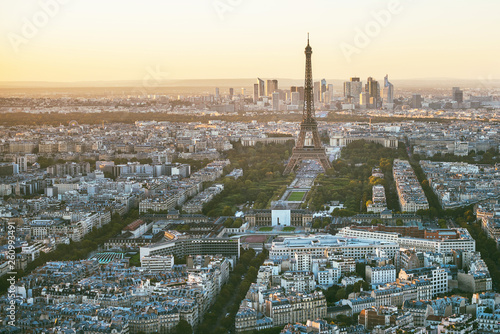 Paris, Eiffel tower at evening, France, Europe