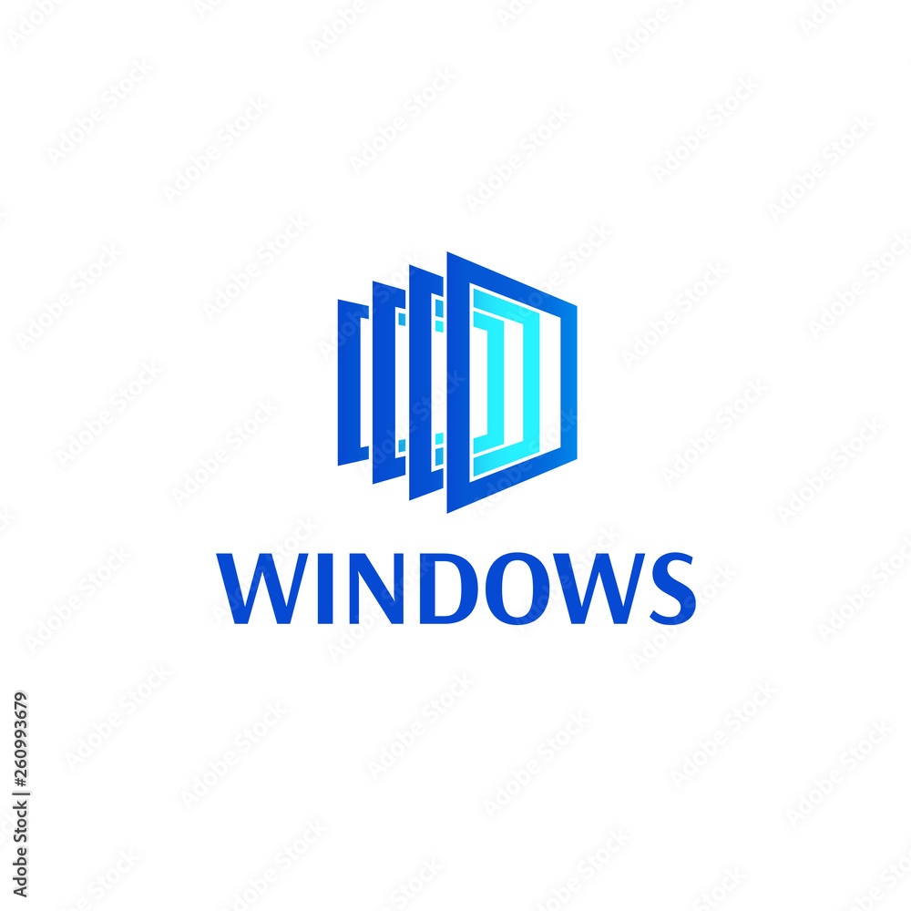 Windows logo design template. The business of manufacturing windows. Design elements. Windows logo design template. The business of manufacturing windows. Design elements.