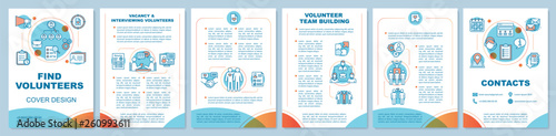 Volunteers finding brochure template layout