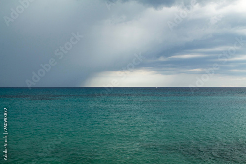 storm arrives on the sea in Sanremo