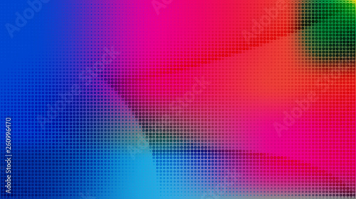Halftone modern abstract pattern vector background. Vibrant gradient holographic neon colors. Concept pop art. Minimal surrealism background.