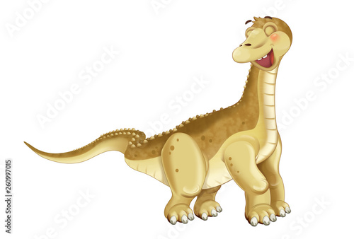 cartoon dinosaur diplodocus apatosaurus illustration for children