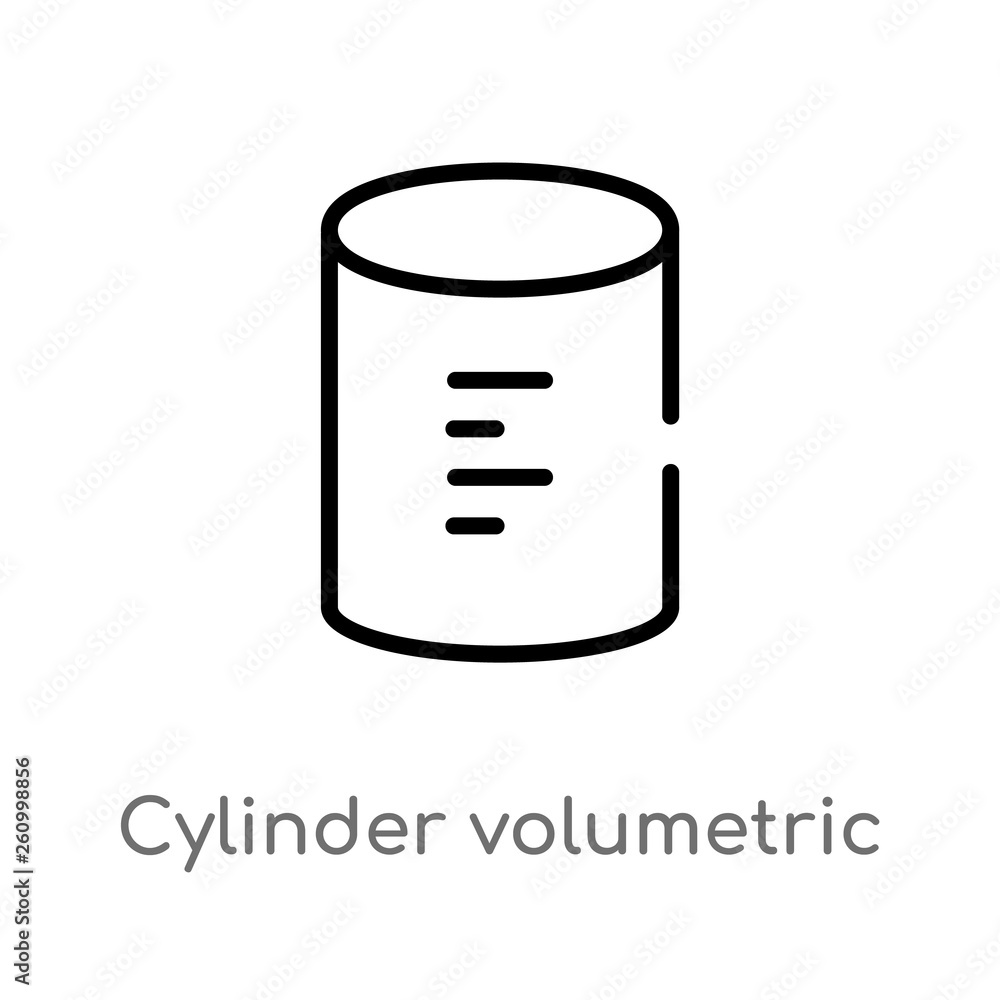 outline cylinder volumetric vector icon. isolated black simple line element illustration from shapes concept. editable vector stroke cylinder volumetric icon on white background outline cylinder volumetric vector icon. isolated black simple line element illustration from shapes concept. editable vector stroke cylinder volumetric icon on white background