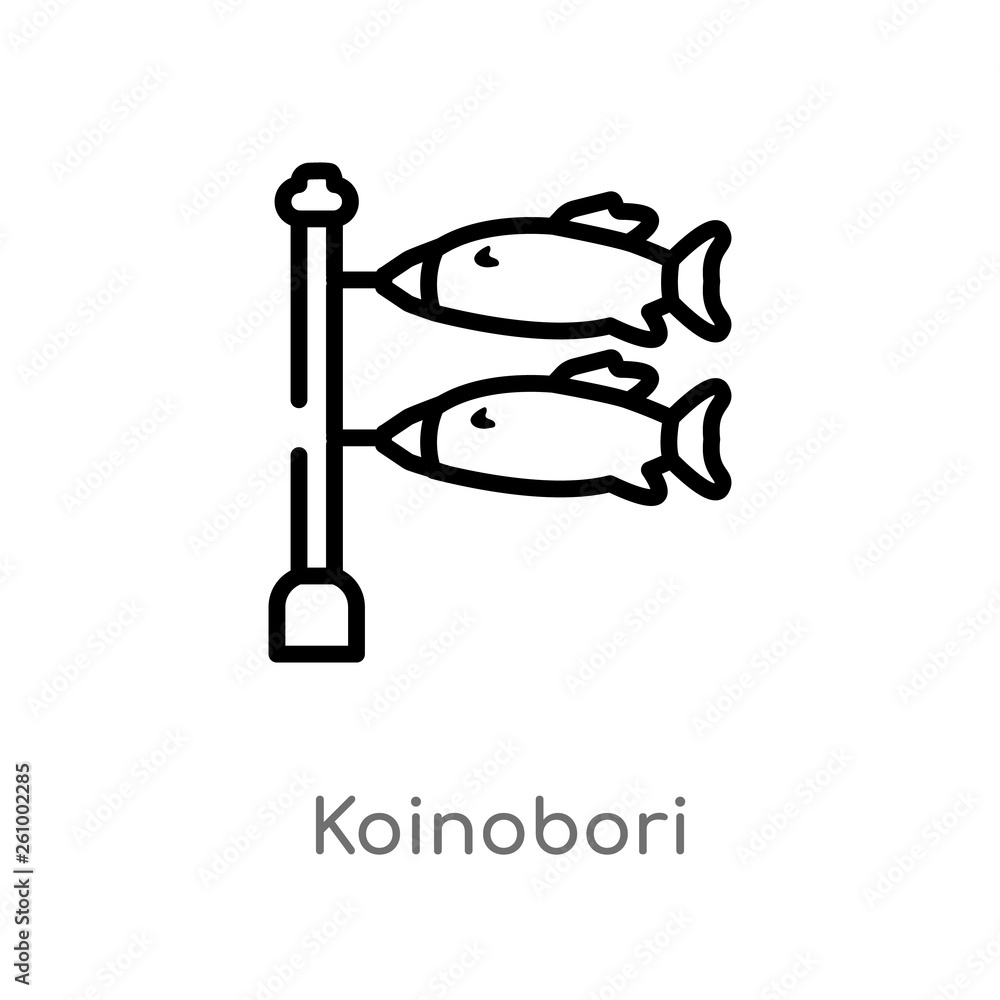 outline koinobori vector icon. isolated black simple line element illustration from signs concept. editable vector stroke koinobori icon on white background outline koinobori vector icon. isolated black simple line element illustration from signs concept. editable vector stroke koinobori icon on white background