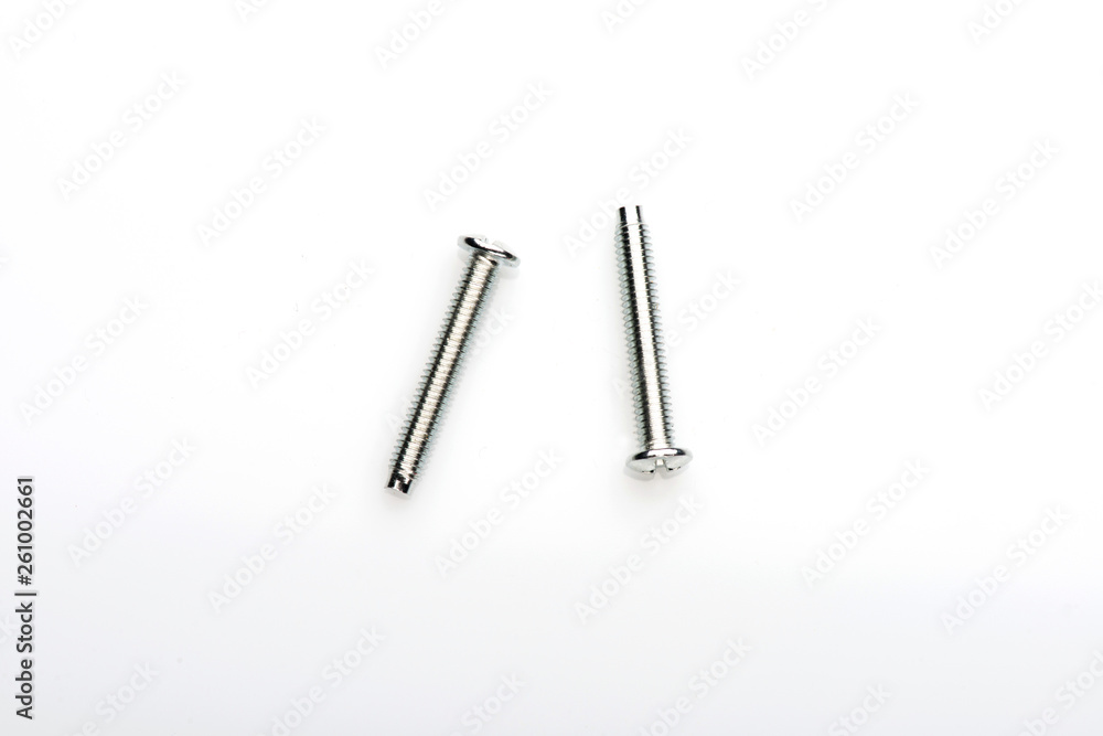 small bolts on a white background. the bolts small bolts on a white background. the bolts