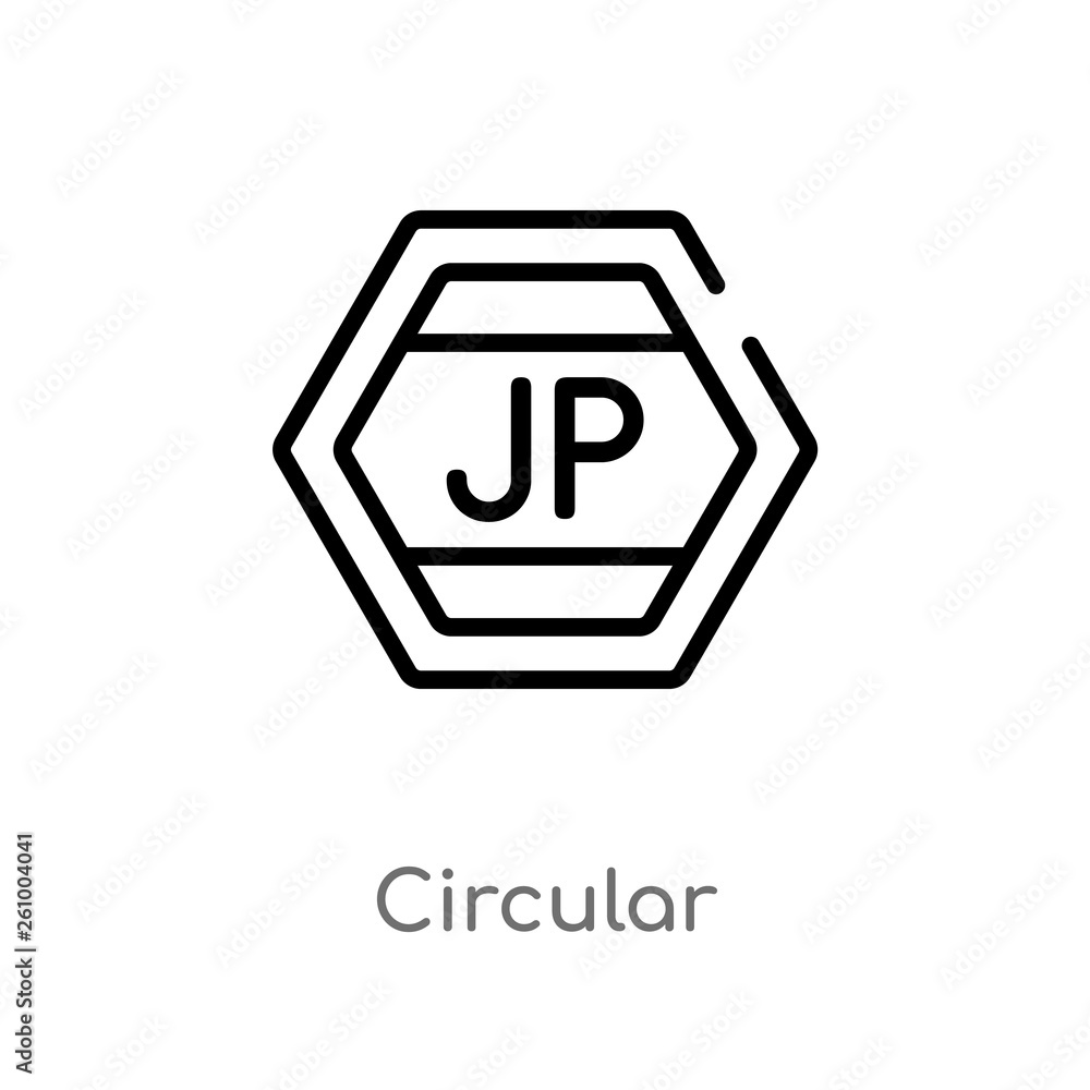 outline circular vector icon. isolated black simple line element illustration from signs concept. editable vector stroke circular icon on white background outline circular vector icon. isolated black simple line element illustration from signs concept. editable vector stroke circular icon on white background