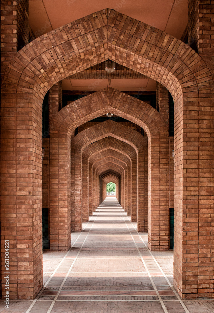 bahria mosque inside view path hallway