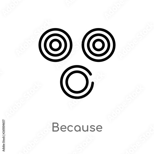 outline because vector icon. isolated black simple line element illustration from signs concept. editable vector stroke because icon on white background