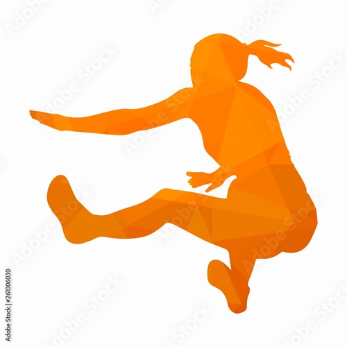 illustration of a long jumper , vector draw