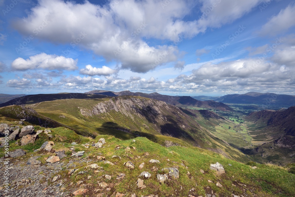 Sunlight on the ridge of Hindscarth