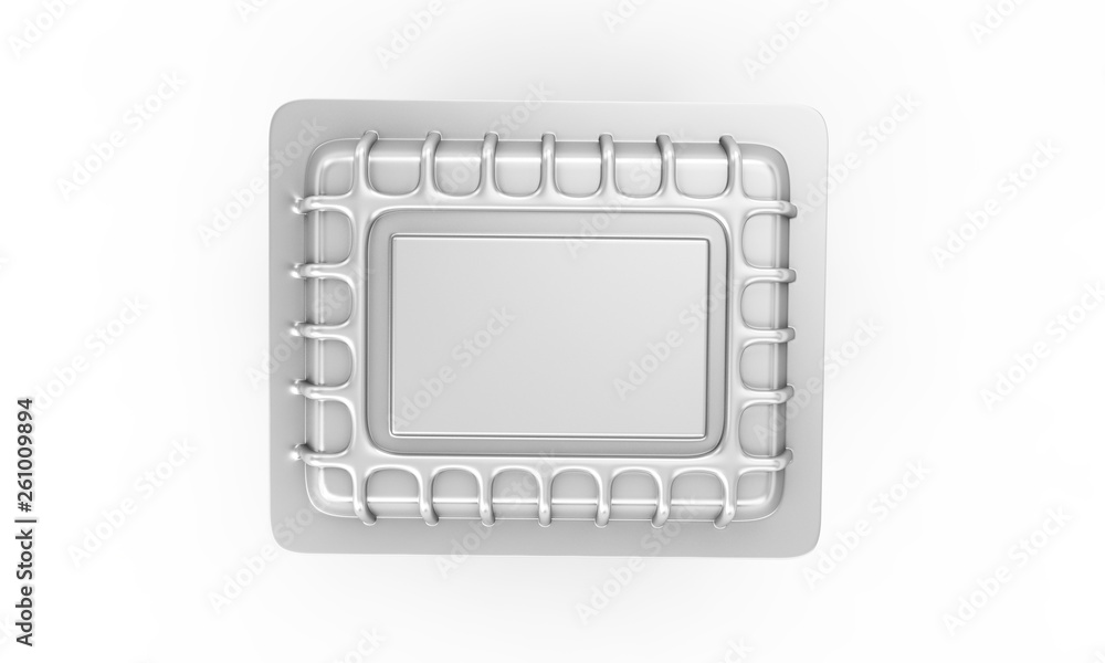 Plastic tableware food container 3d render Plastic tableware food container 3d render