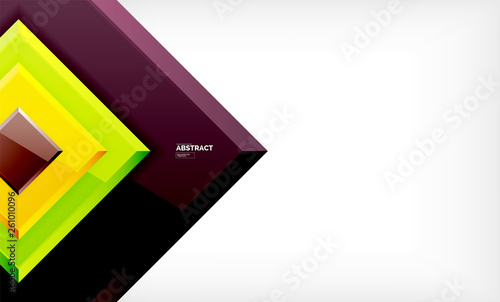Geometric abstract background, modern square design