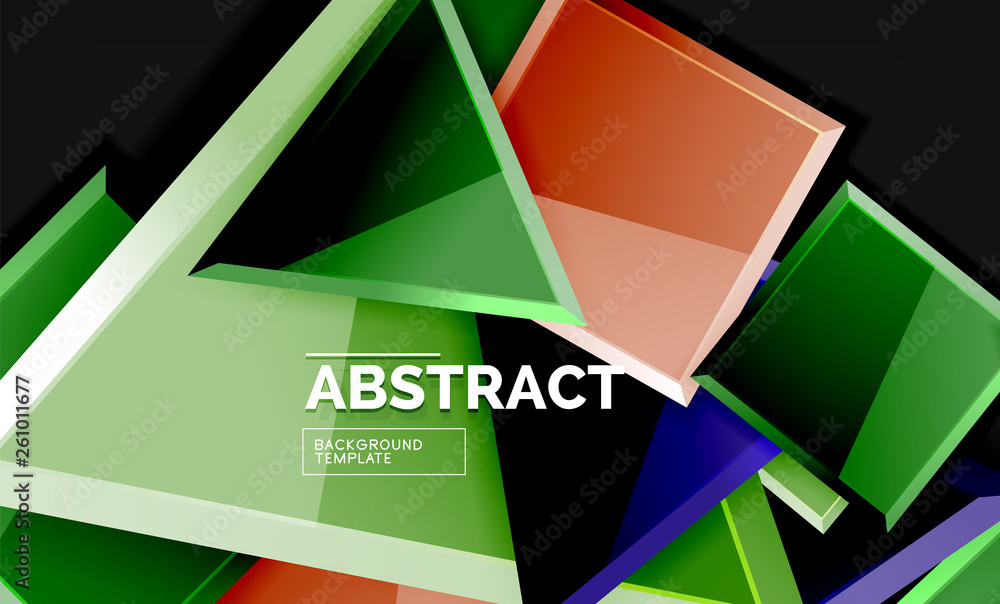 Glossy squares and triangles geometric backgrounds Glossy squares and triangles geometric backgrounds