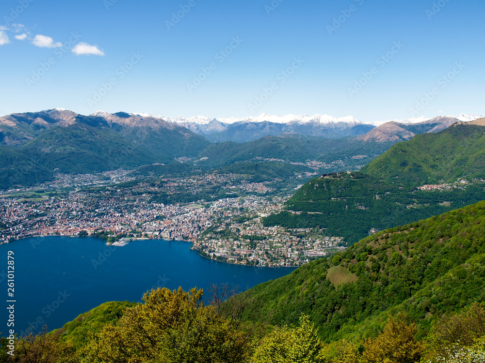 View from Sighignola on the Gulf of Lugano