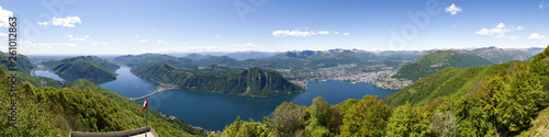 Fototapeta Naklejka Na Ścianę i Meble -  View from Sighignola on the Gulf of Lugano
