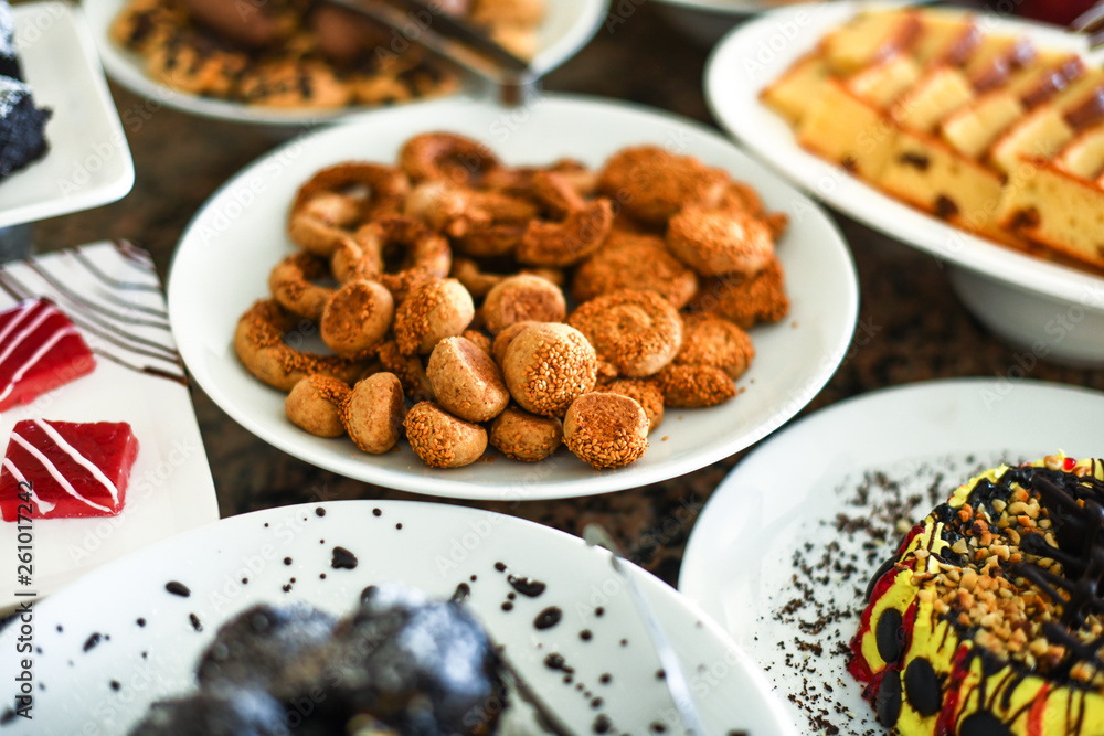 Catering buffet table with a delicious food Catering buffet table with a delicious food