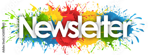 newsletter word in splash’s background