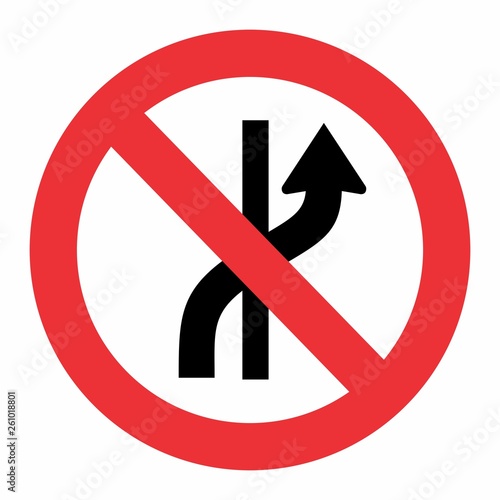 Free Download Prohibit Changing Lane Sign - GFXLoad