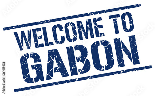 welcome to Gabon stamp