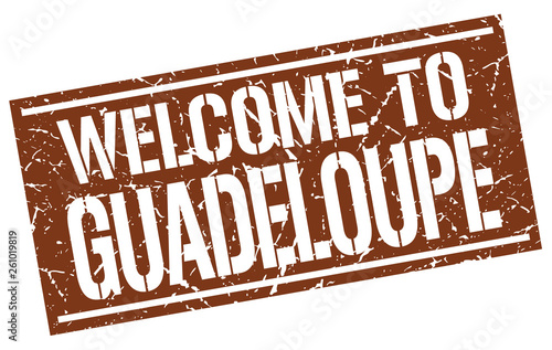 welcome to Guadeloupe stamp