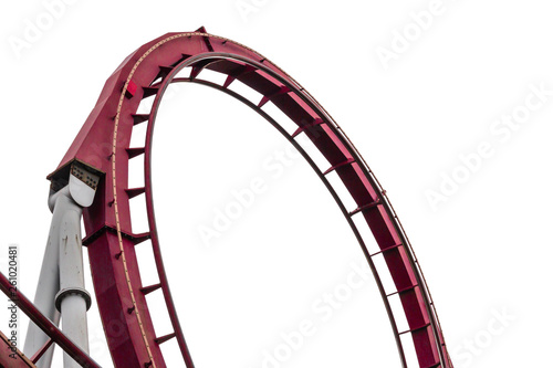 Fototapeta Naklejka Na Ścianę i Meble -  Close-up roller coaster track