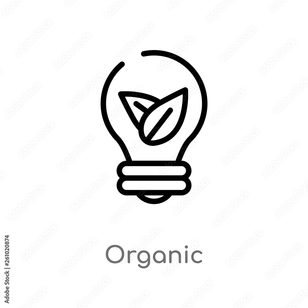 outline organic vector icon. isolated black simple line element illustration from technology concept. editable vector stroke organic icon on white background outline organic vector icon. isolated black simple line element illustration from technology concept. editable vector stroke organic icon on white background