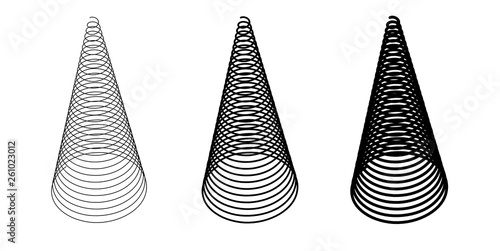 Coil spring cable icons coil spring symbol on white background vector illustration