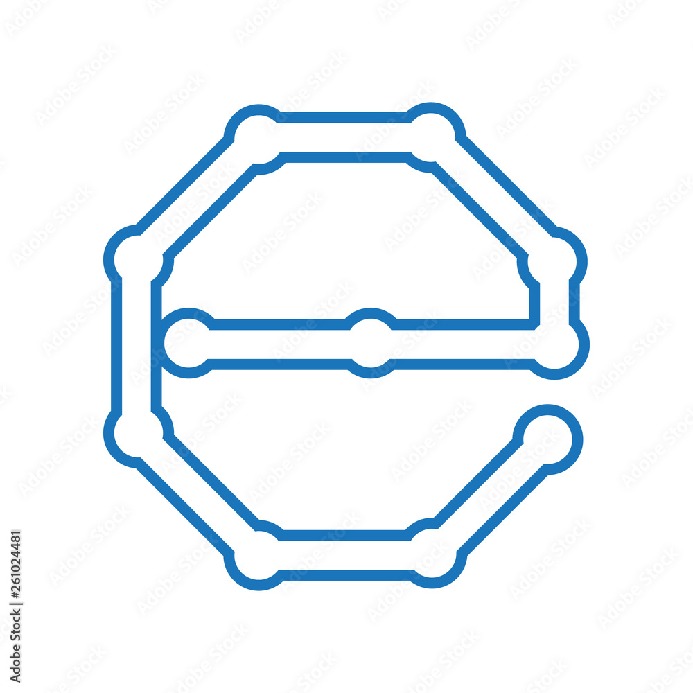 vector illustration letter e technology icon vector illustration letter e technology icon