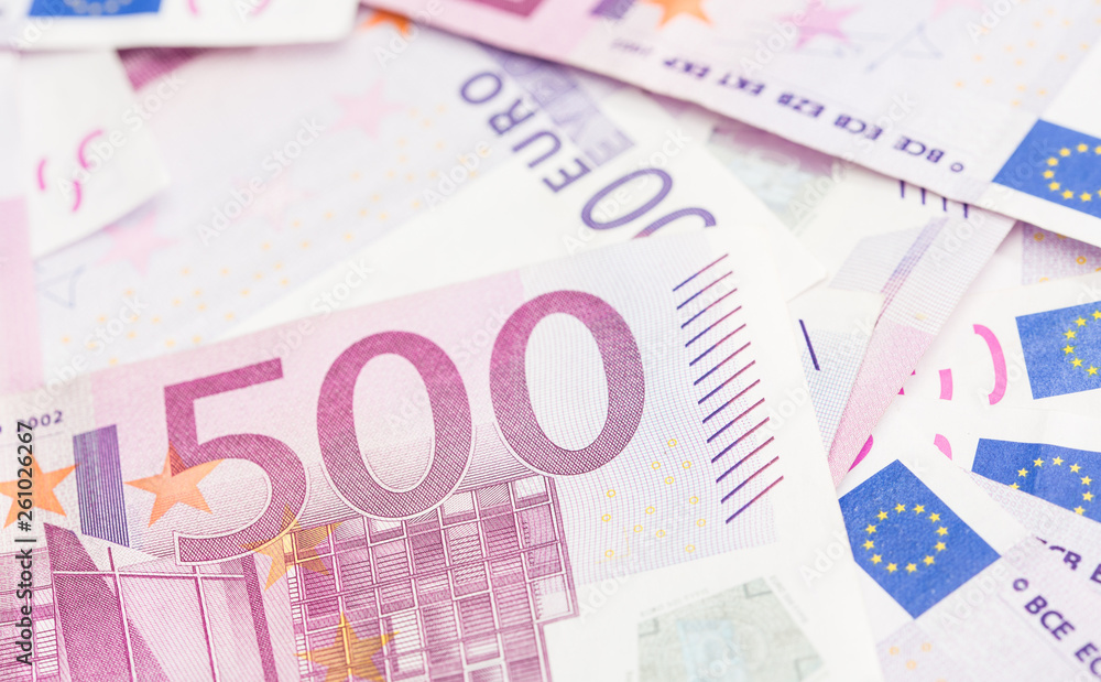 finance money - Banknotes of the european union. finance money - Banknotes of the european union.