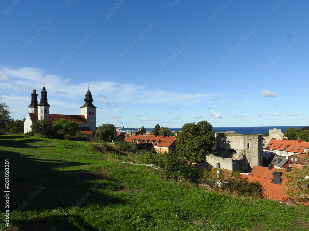 view of old town of visby