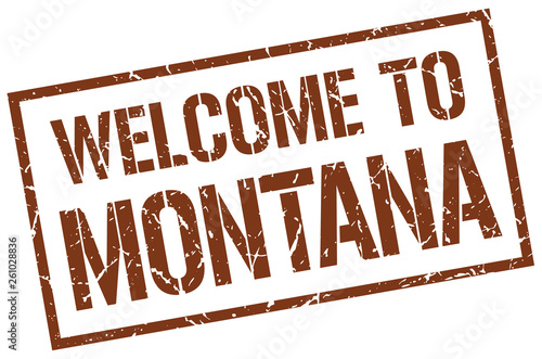 welcome to Montana stamp