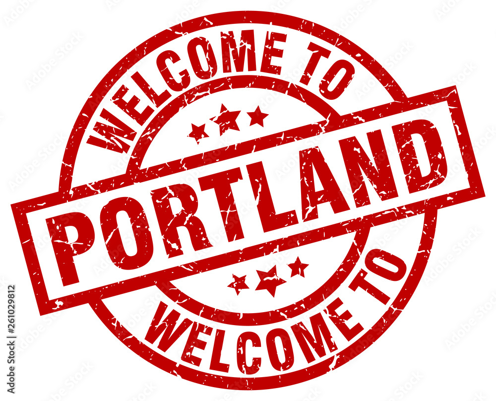 welcome to Portland red stamp welcome to Portland red stamp