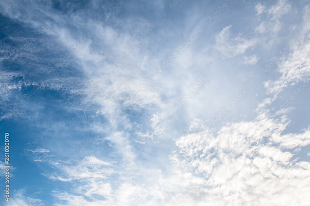 Fototapeta premium Blue sky with clouds background