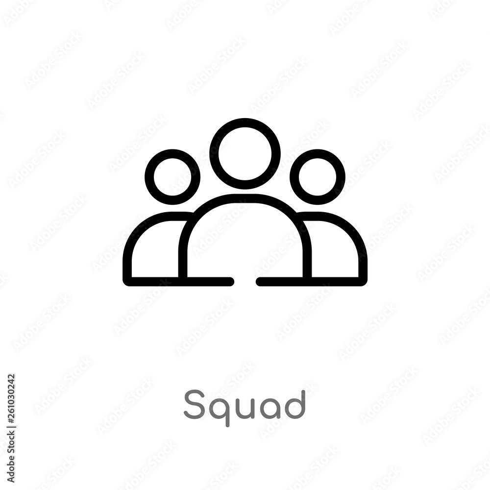 Foto outline squad vector icon