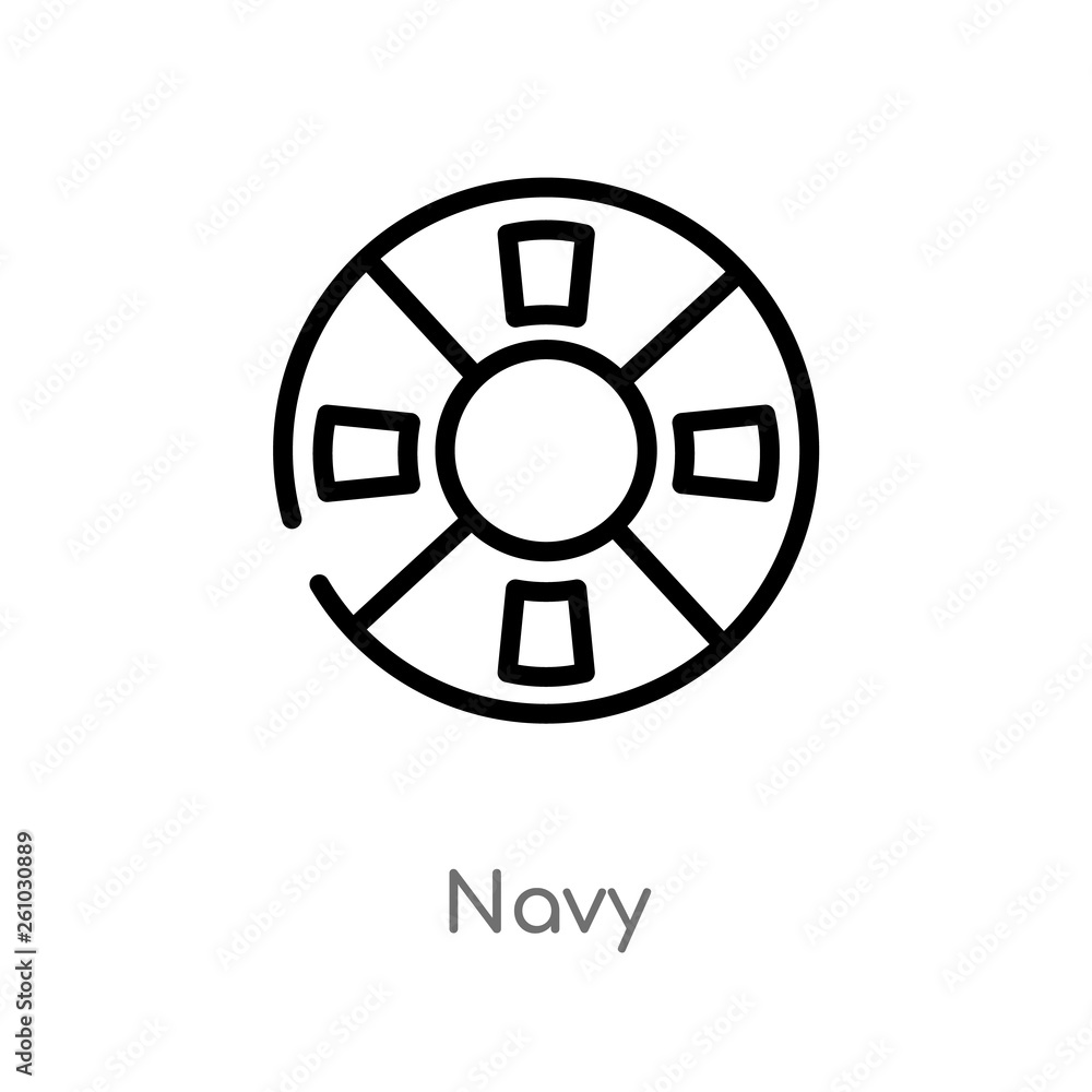 outline navy vector icon. isolated black simple line element illustration from tools and utensils concept. editable vector stroke navy icon on white background outline navy vector icon. isolated black simple line element illustration from tools and utensils concept. editable vector stroke navy icon on white background