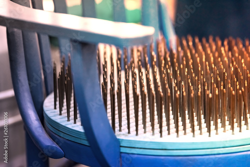 Chair with nails on the seat