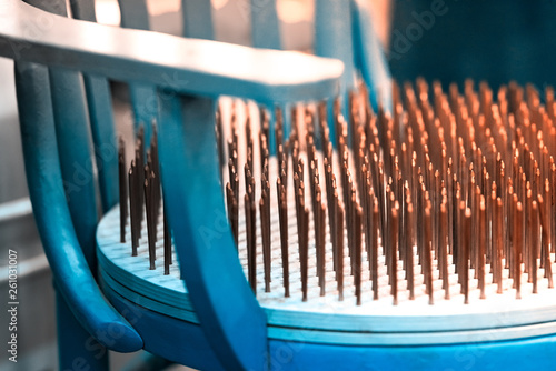Chair with nails on the seat