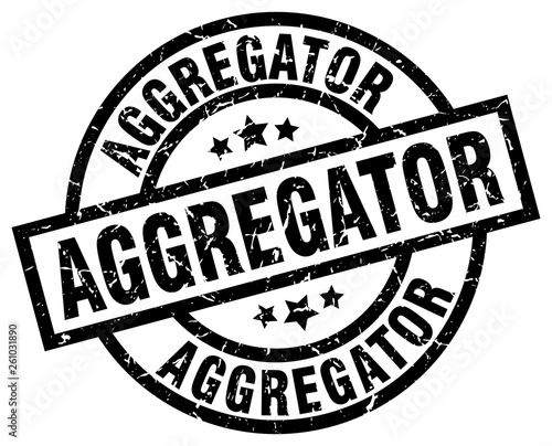aggregator round grunge black stamp