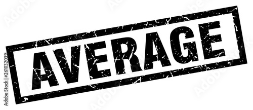 square grunge black average stamp