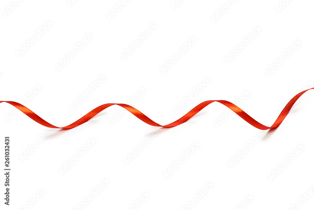 Red ribbon isolated on white Red ribbon isolated on white