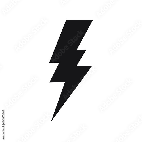 Lightning, electric power vector logo design element. Energy and thunder electricity symbol concept. Lightning bolt sign in the circle. Flash vector emblem template. Power fast speed